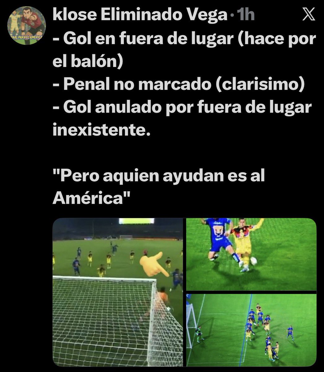 solachem79's tweet photo. @SergioADippW De que hablas ? El acuchillado fue el América ! Se dice y no
Pasa nada ! https://t.co/O9G6tBbLXO