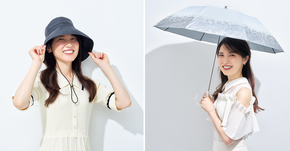 遮光率100％＆高い遮熱性の「フワクール」の日傘＆帽子。軽くて涼しい