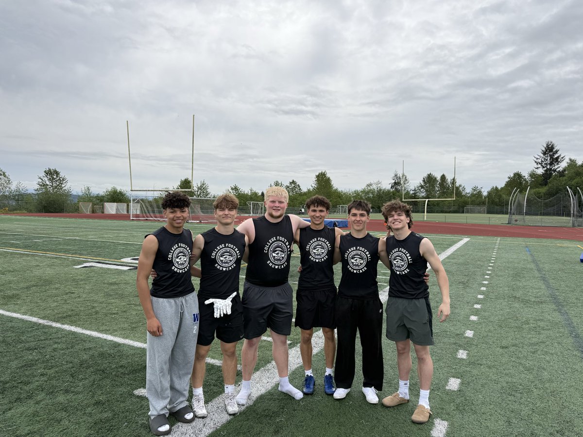 SWCubsFootball's tweet photo. These 6 dudes represented well, and competed hard today! Thank you to the @wsfca1 for the amazing showcase. This was a huge success and great for our athletes. 

117 Days... 

#GoCubs
#GDAT https://t.co/e8yNpKwkjQ
