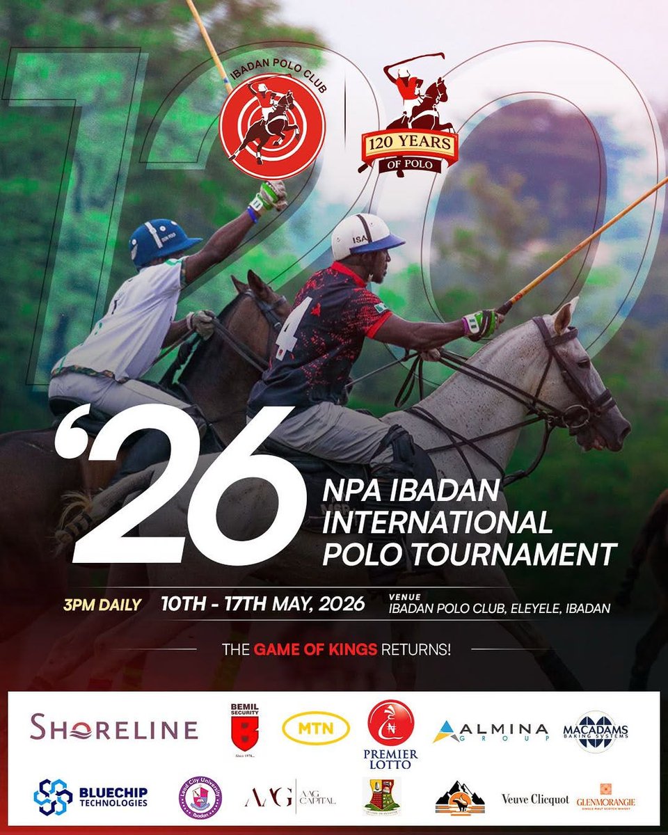 Wanna catch me this week?
Ibadan Polo Tournament got me.
Come and watch pure unfiltered undiluted chuckers.
It's gonna be fun.
