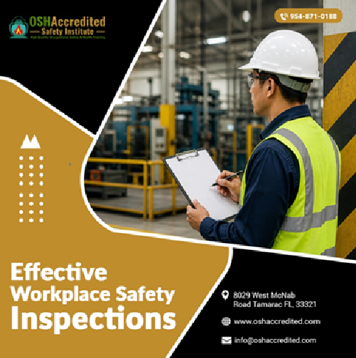 oshaccredited's tweet photo. Spot hazards before they cause accidents. Join OSHAccredited Safety Institute to master Effective Workplace Safety Inspections. Develop a systematic approach to identifying risks and maintaining OSHA standards.
#SafetyAudit #WorkplaceSafety #SafetyCulture #RiskManagement https://t.co/rfuoRUAYuq