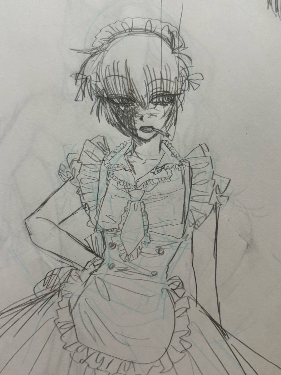 Aaaayvxk's tweet photo. ⚠︎血、女装⚠︎特大遅刻メイドの日ウォルター https://t.co/J9P6gyVWPu