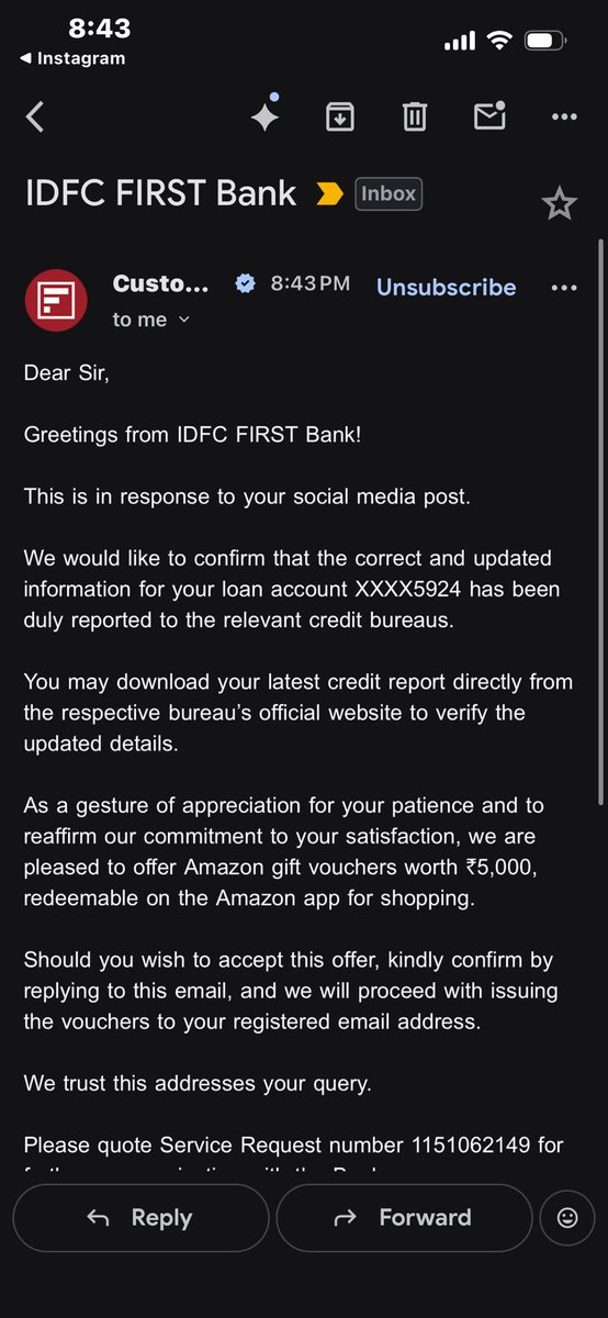 neshanth24's tweet photo. UPDATE:

@IDFCFIRSTBank has now officially confirmed via email that the credit bureau information linked to my account was corrected.

The bank has also offered ₹5,000 as a “gesture of appreciation”.

But the financial impact over the years was far greater than ₹5,000.

After the wrongful reporting on my credit profile:
• Loan applications were rejected  
• I lost access to mainstream lending  
• I was pushed toward high-interest NBFC/private loans  
• I ended up borrowing at rates as high as 25%–35%+

This issue affected my financial credibility and borrowing costs for years.

I am still requesting fair accountability and compensation proportional to the actual financial damage caused.

@RBI @CIBIL_Official @IDFCFIRSTBank

#CIBIL #CreditScore #ConsumerRights #Banking #LoanRejection #NBFC #FinancialDamage #RBI #IDFCFIRSTBank