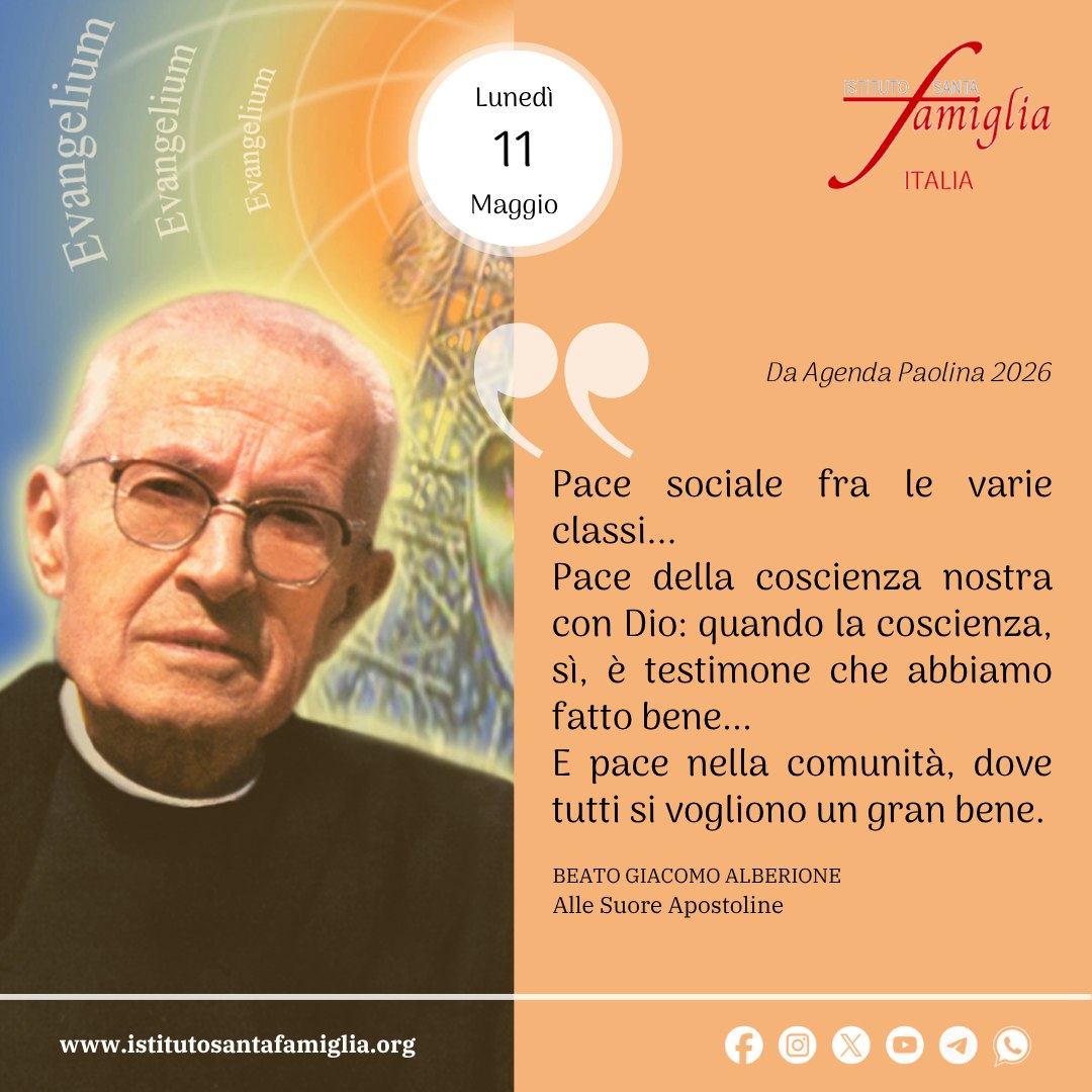ISF_Italia's tweet photo. Buongiorno!

#pensierodelgiorno
#AgendaPaolina2026
#BuongiornoconDonAlberione https://t.co/HHAwh1z5Tq