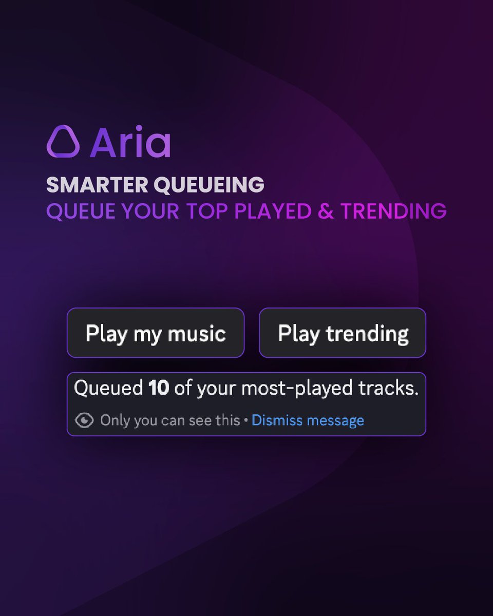 1wayservices's tweet photo. Coming in 1.0
Queuing personalised to your and or your servers taste.

Add Aria now https://t.co/Iz8wPVv0mr https://t.co/ul6iIEj1eO