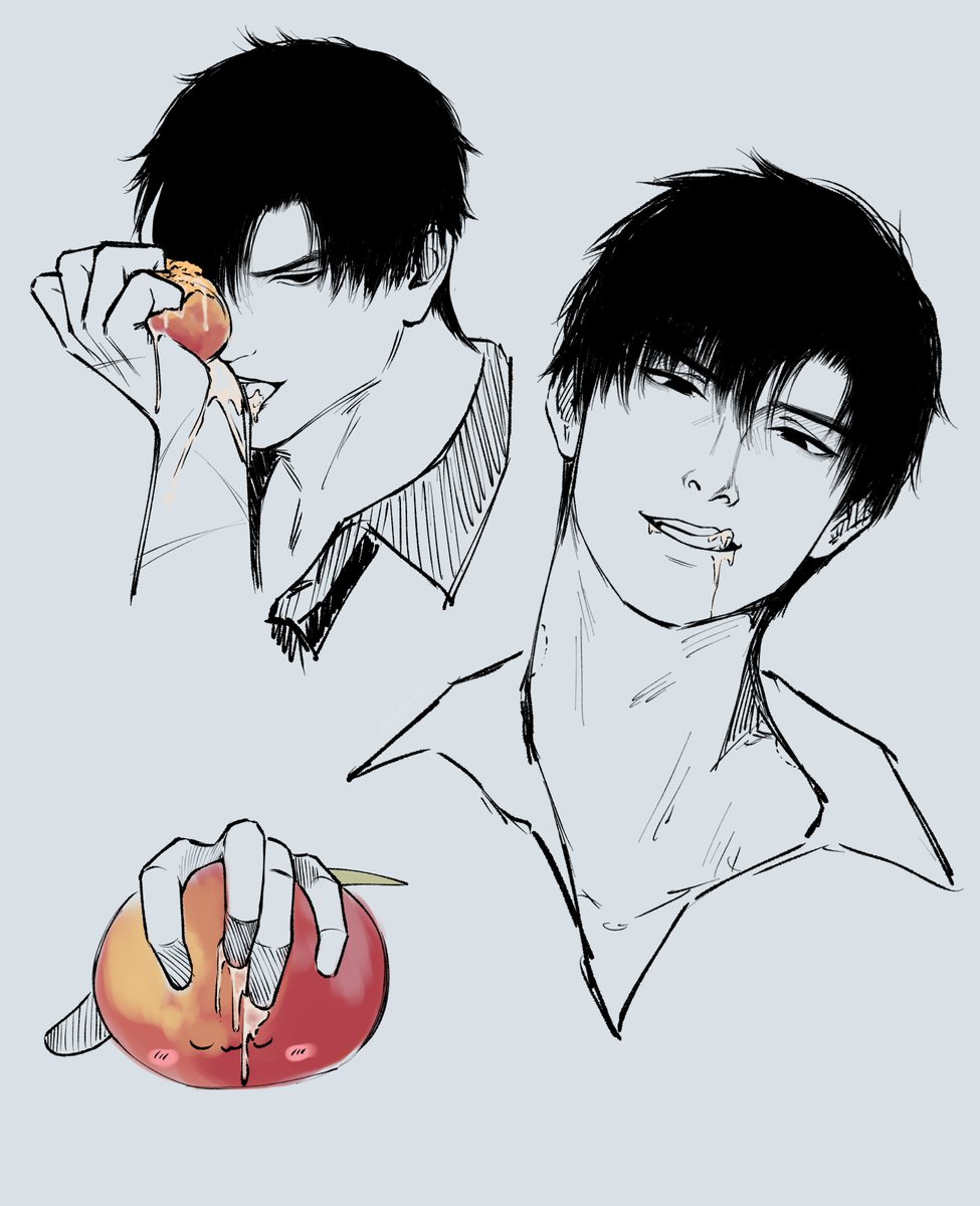 RelmOfNope's tweet photo. Zayne with peaches sketches👀
I ran out of meds (they're sedatives) so I am wired at 5am 
Kinda wanna just dump sketches for a short while since full drawings are hard for me to complete rn 〒▽〒
#LoveandDeepspace #Zayne https://t.co/isbor2gsC4