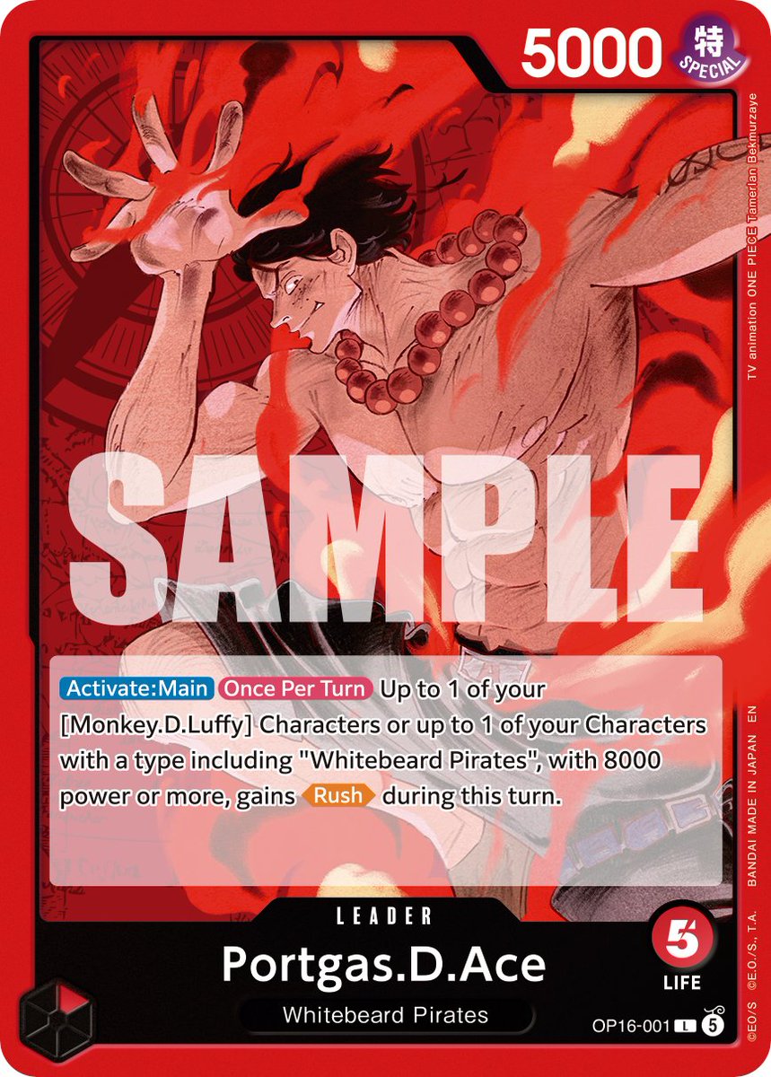 First look at English version Portgas D. Ace Leader Base and