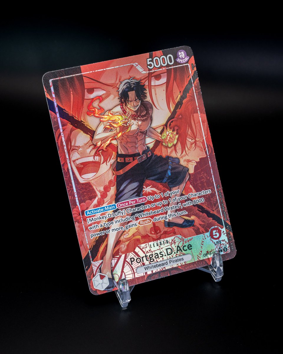 First look at English version Portgas D. Ace Leader Base and