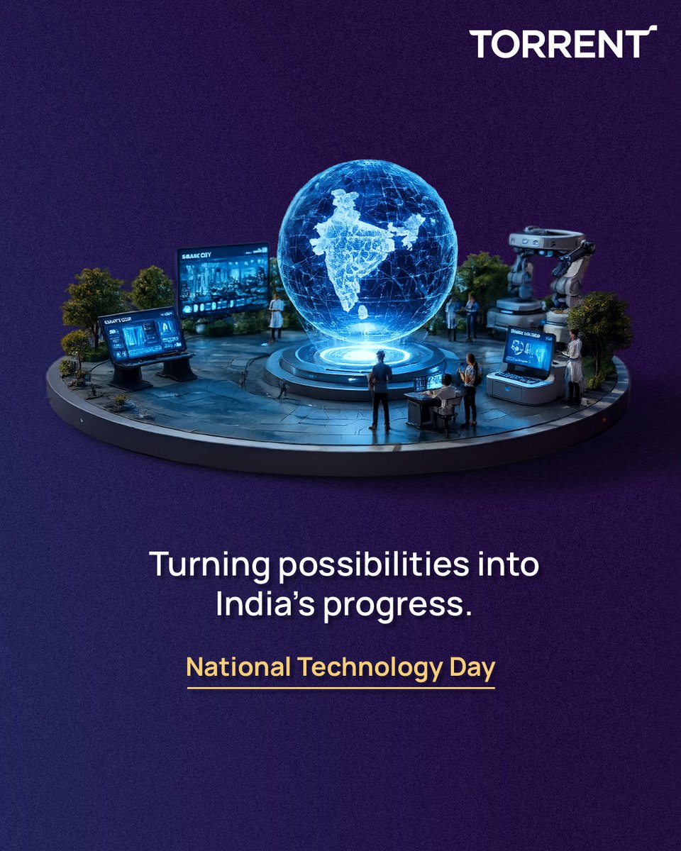 Torrent_Group's tweet photo. #NationalTechnologyDay #Torrent #Innovation #Technology https://t.co/dS9YKToSj6