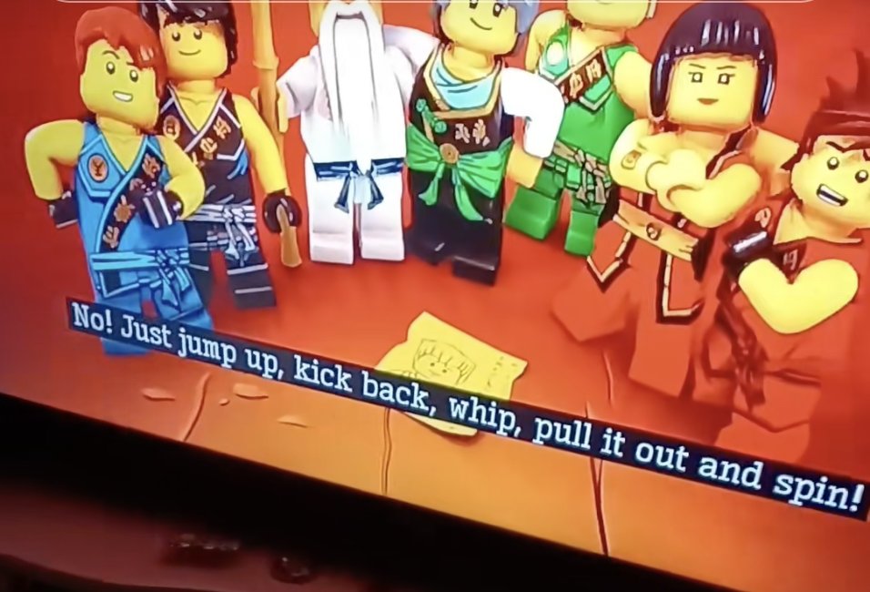 _D00MUS's tweet photo. WHOEVER DOES NINJAGO'S CAPTIONS ON THE LEGO ROKU APP. WHO ARE YOU. https://t.co/QSSChoswzZ