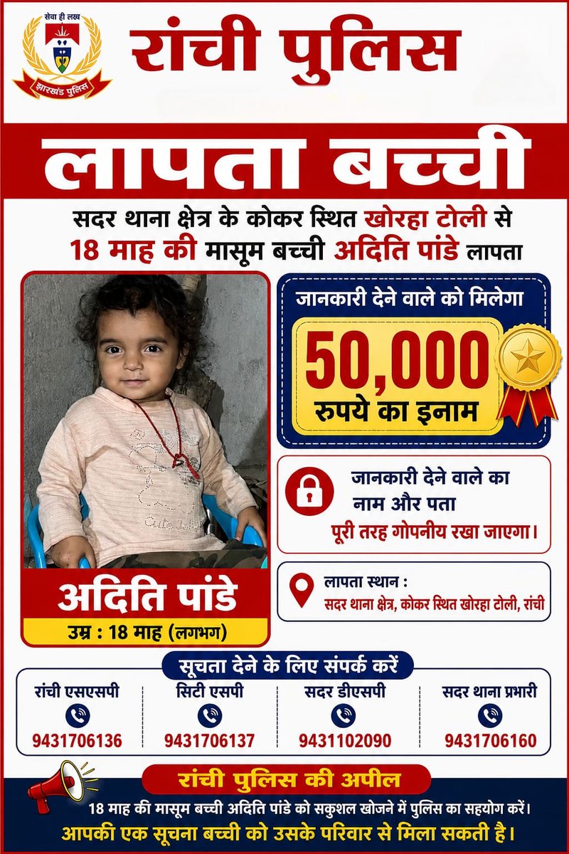 Ranchi Police tweet media