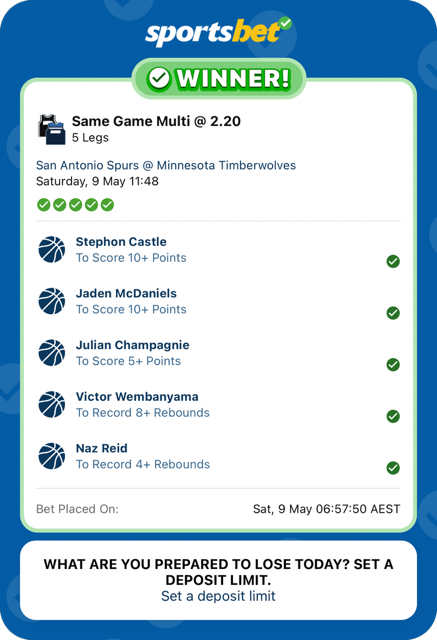 SlipsTipsHQ's tweet photo. 11 winners in 3 days ✅

🏉 NRL
🏀 NBA
🏉 AFL
Big week for the community 💰 https://t.co/qEiMUwKBmG