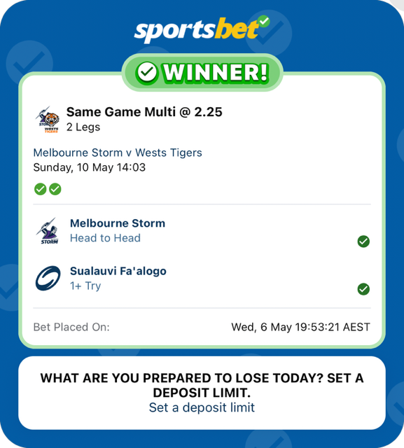 SlipsTipsHQ's tweet photo. 11 winners in 3 days ✅

🏉 NRL
🏀 NBA
🏉 AFL
Big week for the community 💰 https://t.co/7RFVPm0x6r