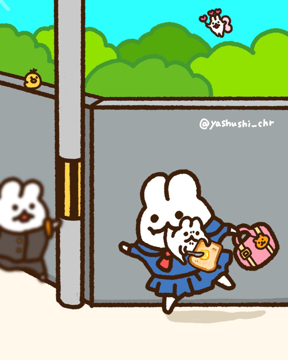yashushi_chr's tweet photo. part① バター大事🧈🐰
（日本の少女漫画によくある、ぶつかったら恋に落ちるやつ💘🍞） https://t.co/ljP5cIMWKX