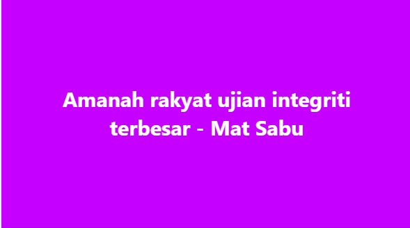 SinarOnline's tweet photo. Amanah rakyat ujian integriti terbesar - Mat Sabu
Mandat yang diberikan rakyat pada Pilihan Raya Umum Ke-14 (PRU14) bukan sekadar satu kemenangan politik, sebaliknya ia merupakan satu amanah besar yang menguji kejujuran serta prinsip perjuangan pemimpin.
#partiamanah #matsabu
Artikel https://t.co/I8X795sTne