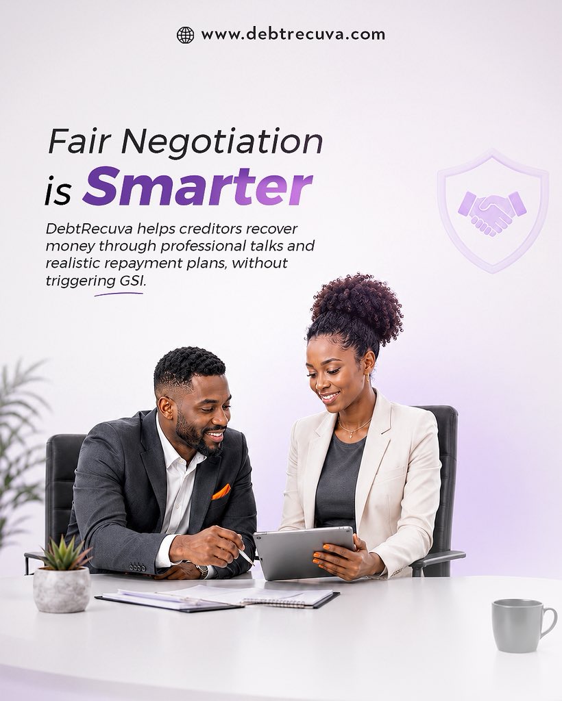 DebtRecuva's tweet photo. GSI may recover funds fast, but structured negotiation often delivers better long-term outcomes.

Clear communication and realistic repayment plans can protect both recovery and relationships.

Smart recovery starts with strategy.
#DebtRecuva #DebtRecovery #GSI #RecoverSmart https://t.co/WpFspZvkLd