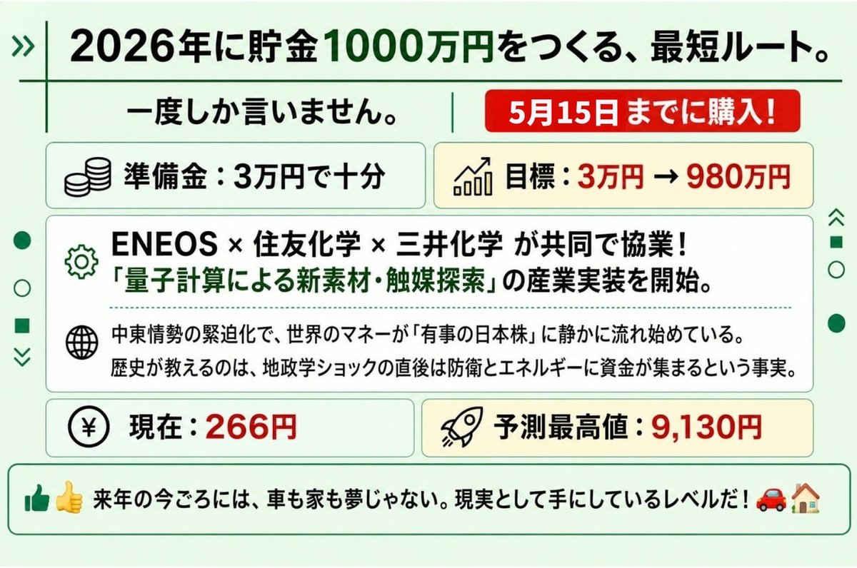優良株慧眼サロン tweet media