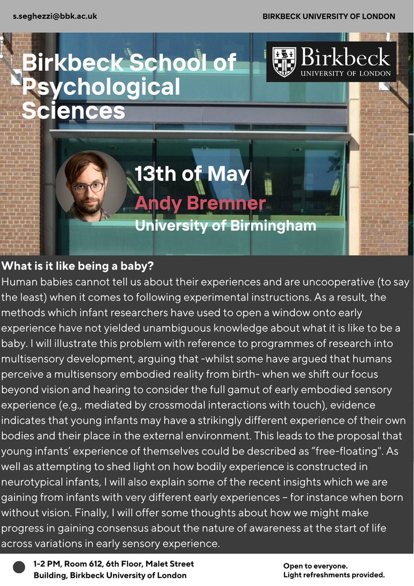 Birkbeck School of Psychological Sciences tweet media