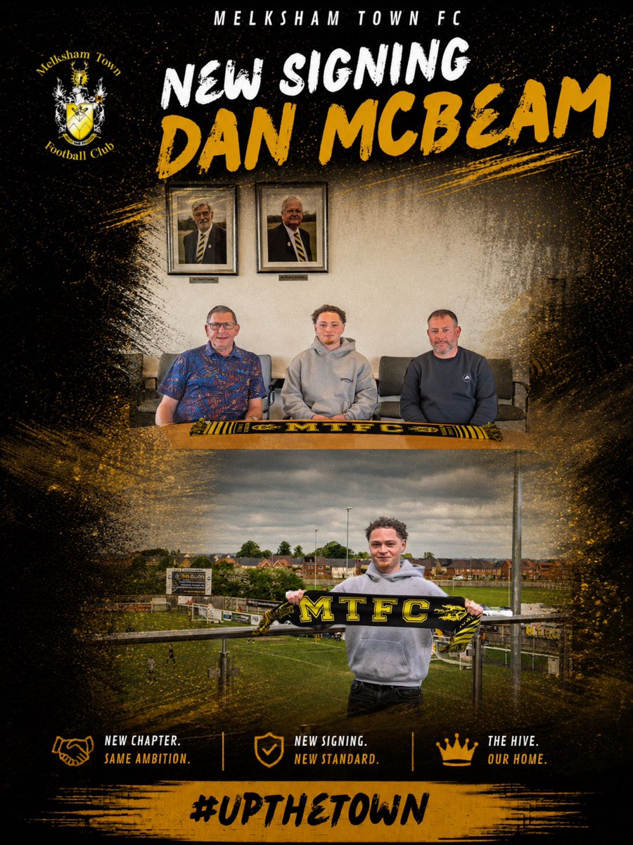 MELKSHAMTOWNFC's tweet photo. We’re delighted to announce Dan McBeam as the first of our summer signings.

Dan is an attacking and exciting player who brings real energy and creativity in the final third. A forward-thinking player with an eye for goal, he has the ability to unlock defences, create chances for teammates, and produce moments of quality in key areas of the pitch.

Known for his direct style of play, Dan is someone who loves to get on the ball, drive at defenders, and make things happen. As well as contributing goals himself, he consistently creates opportunities for those around him and adds another dangerous dimension to the squad going forward.

Everyone at the club is excited to welcome Dan, and we look forward to seeing him in action this season, subject to registration requirements for the new season.

🖤💛