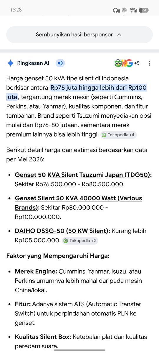 zuvetc's tweet photo. Iseng cobain https://t.co/bPnWZyXgVr aneh pemeliharaan genset 50kva ampe 15 M, bisa beli berapa puluh genset, daripada di pelihara, ganti unit aja tiap bulan🤦‍♂️ https://t.co/ktWG1p4hzM