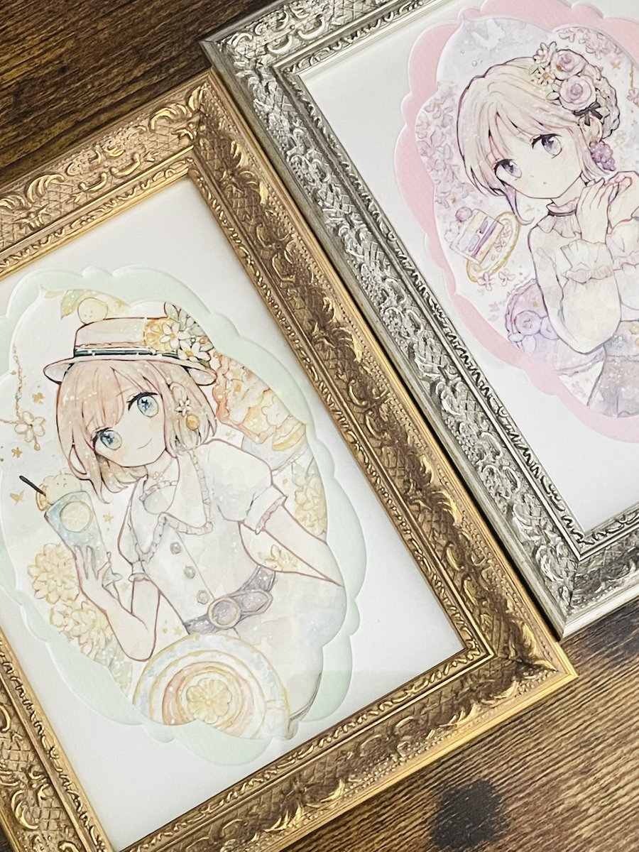 【花の香、届けて】オリジナル　手描き　イラスト　額装原画 本日5/16（土）14:00〜です！ よろしくお願いします🍊 お出かけ予定の