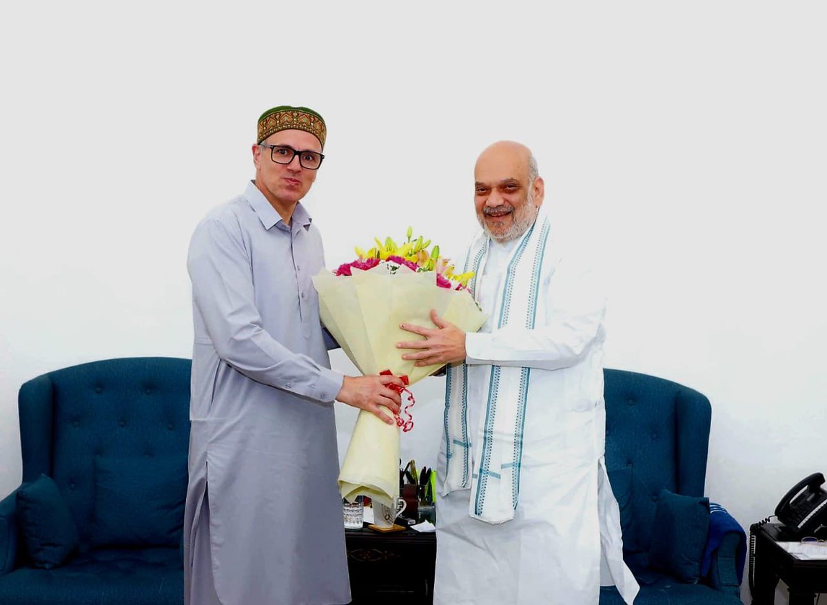 Chief Minister met Hon’ble Union Home Minister <a href="/AmitShah/">Amit Shah</a> in New Delhi today and held detailed discussions on a range of important issues concerning Jammu &amp; Kashmir, including restoration of Statehood, Transaction of Business Rules, rationalisation of reservation, and other key