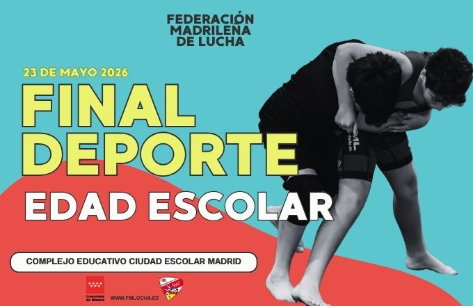 fmlucha's tweet photo. 🤼‍♂�� FINAL LUCHA OLÍMPICA 🤼‍♀️

📅 Sáb 23 mayo | 📍 Ciudad Escolar (Madrid)
⏰ 9:00 Prebenj-Benj
⏰ 10:00 Alevín
⏰ 11:00 U13
⏰ 12:00 U15–U17

🌐 Info: Web FML
📝 Inscripciones: Zenytempa
🎉 ¡No te lo pierdas!
#fmlucha #LuchaOlimpica #Madrid https://t.co/FEodx2JrUK