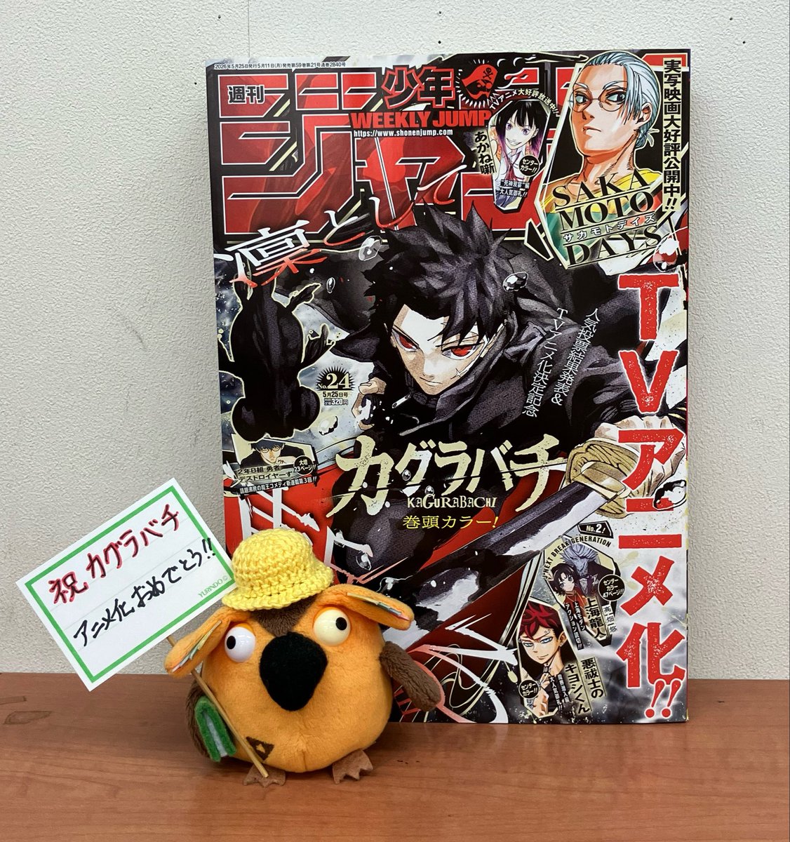 本日発売📚週刊少年ジャンプ‼️ 表紙・巻頭カラーは ㊗アニメ化決定