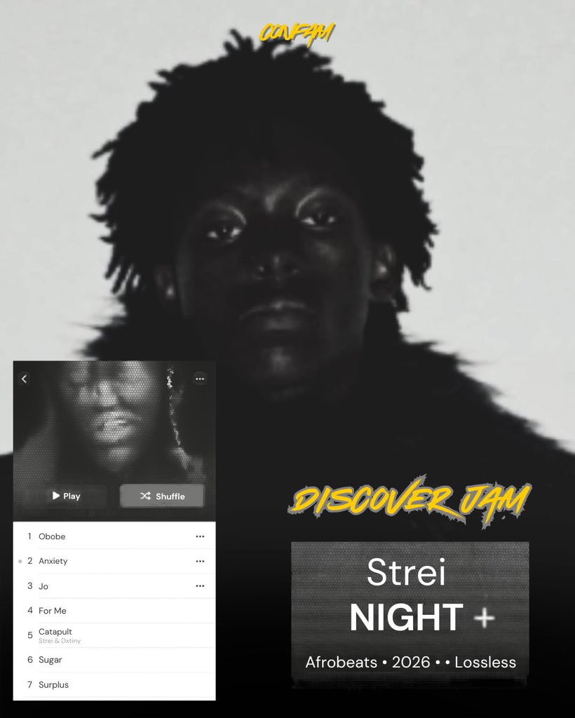 release radar did a thing suggesting this new STREI EP to me! amazing record! give ‘obebe x anxiety’ a listen! 💿
