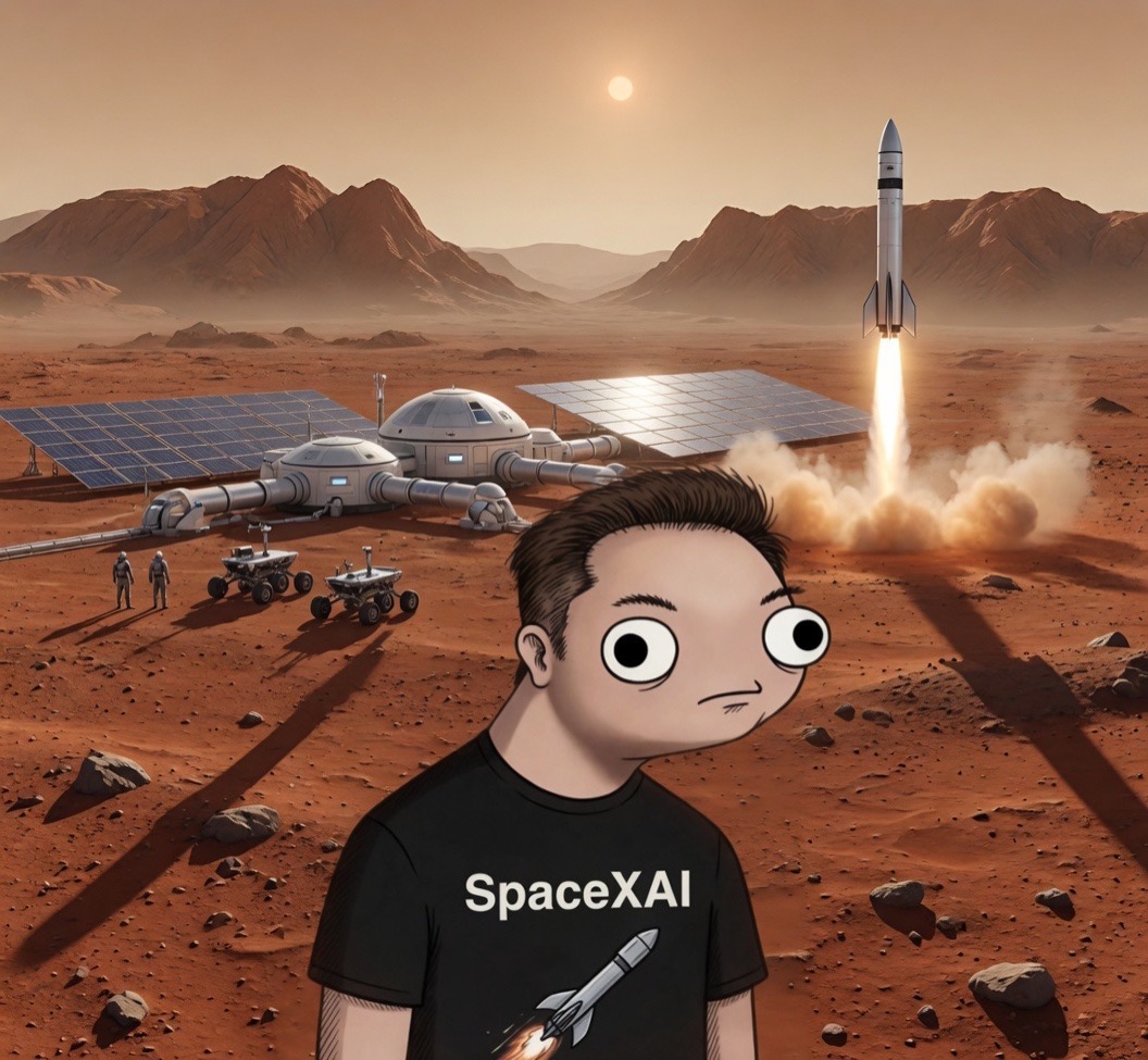 Elan_Moskk's tweet photo. @cb_doge Elons alter ego @ML_ already has a base on Mars tho https://t.co/prSFujVKwv
