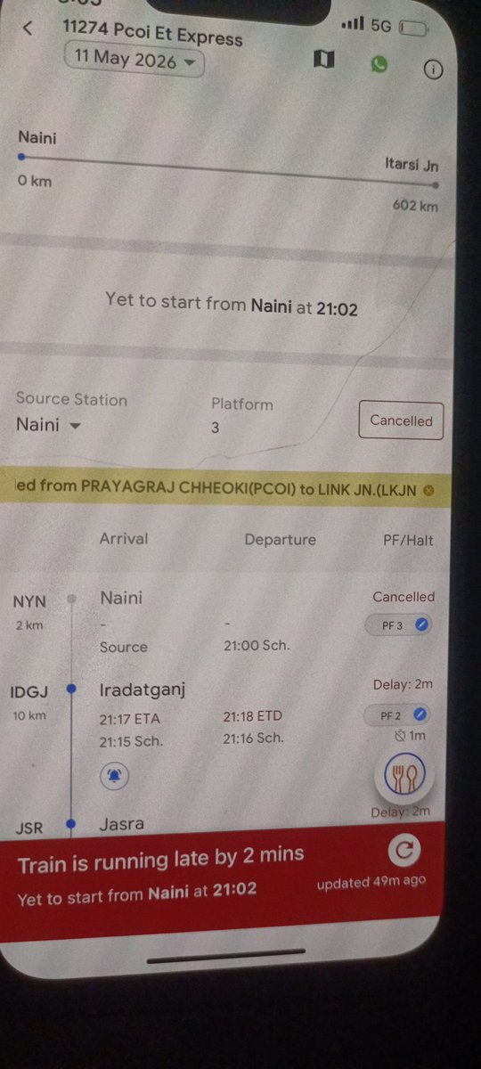 AstikVits's tweet photo. Train no 11274
Kya y naini nahi aayegi , 139 m phone karne par koi cl nahi receive ho rahi

@RailwaySeva @WesternRly @RailMinIndia https://t.co/kfGy7jj2VZ