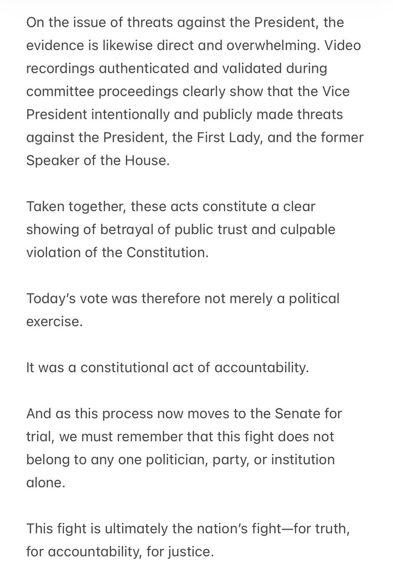 kimmbadbadon's tweet photo. @gmanews READ: Bicol Saro PL Rep Terry Ridon on voting: Today, the 20th Congress House of Representatives made history. Under two different Congresses, the House impeached Vice President Sara Duterte for a second time. @gmanews https://t.co/j64WG9QuQh