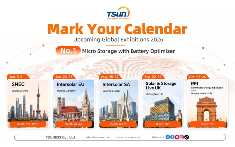 TSUN_ESS's tweet photo. With Micro Storage powered by #BatteryOptimizer technology, TSUN is advancing smarter, safer, and more flexible energy solutions for modern homes.
Join us on the road:
Shanghai. Munich. São Paulo. Birmingham. Greater Noida — and more to come.
See you at the next stop. https://t.co/4bt2jgauGo