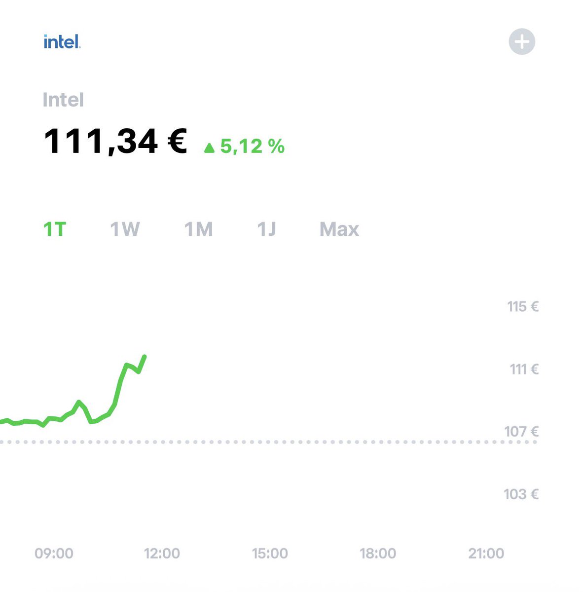 i7Robert's tweet photo. Intel mit ca 5% wieder im Plus 🤯 bin gespannt was passiert wenn die Amerikanische Börse öffnet.
$INTC https://t.co/71m34ulHvt