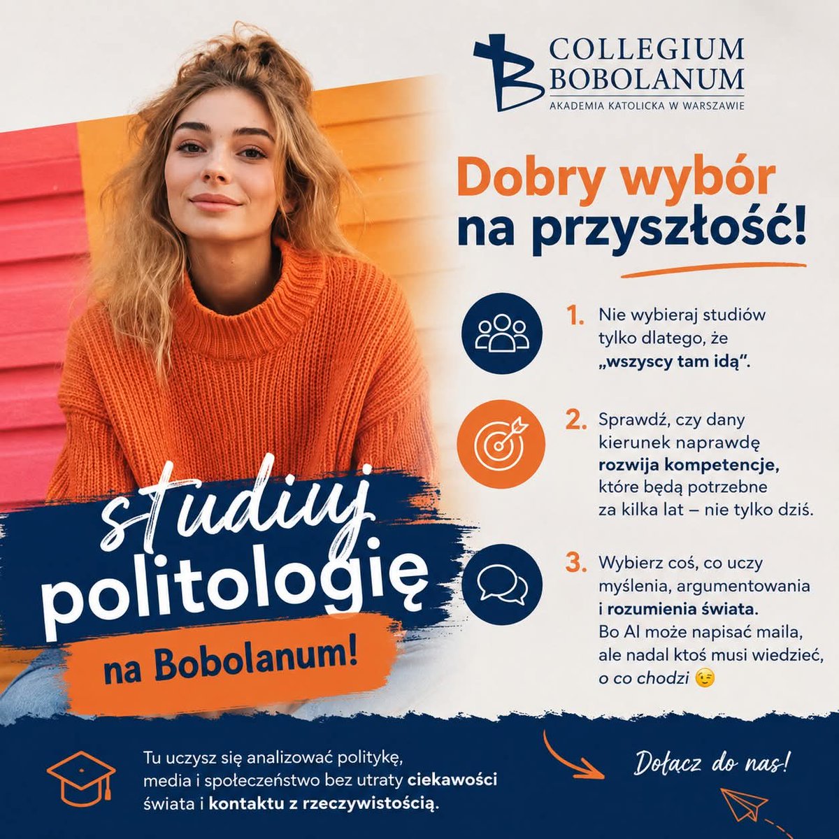 Bobolanum's tweet photo. Warszawa to najlepsze miejsce do studiowania politologii – tu działa Sejm RP i Kancelaria Prezesa Rady Ministrów, więc politykę można obserwować z bliska. A studiować można za darmo w Collegium #Bobolanum
PS. Ósmoklasiści  powodzenia dziś na egzaminie! Za 4 lata zapraszamy do nas https://t.co/5E2U4rZhMu