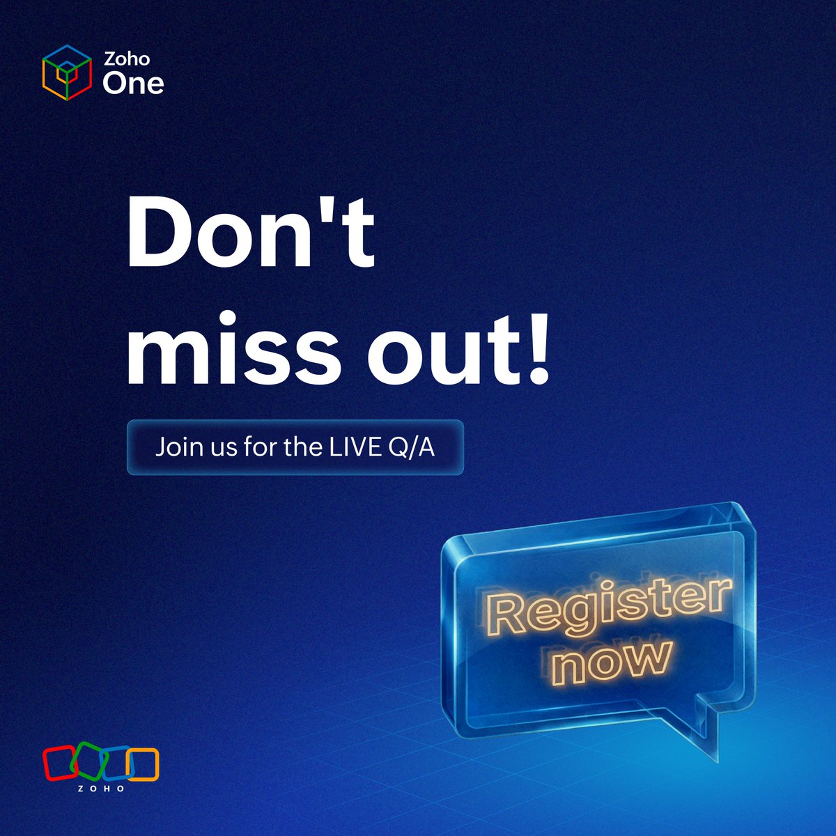 Zoho One - The OS for Business tweet media