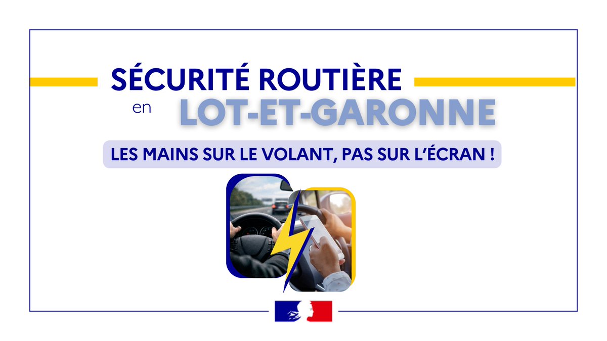 Image de Préfet de Lot-et-Garonne : #SécuritéRoutière l 📱 Téléphone au volant : connaissez-vous les impacts sur la conduite ⁉️

⚠️ Le t