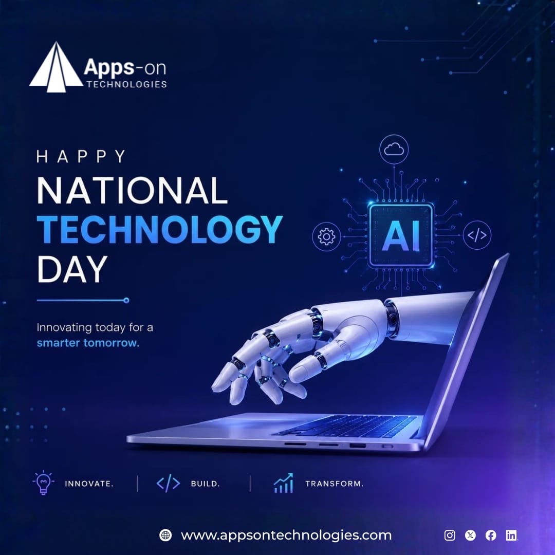 Appsontech's tweet photo. Technology isn’t the future anymore — it’s the present. 🌐⚡

Celebrating the innovators, developers &amp; creators shaping tomorrow with AI and digital innovation. 🚀

#NationalTechnologyDay #TechInnovation #ArtificialIntelligence #FutureOfWork #Automation https://t.co/SAjoWoh60F