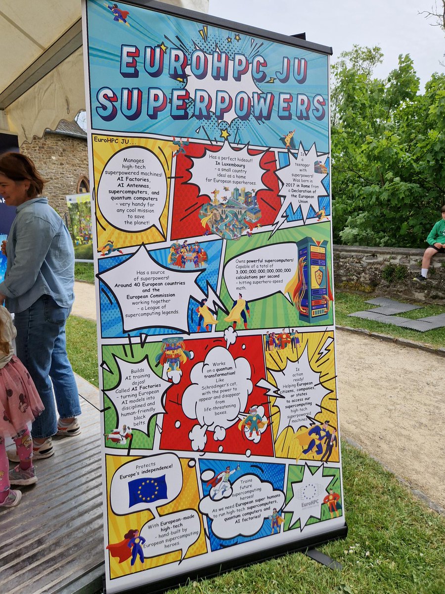 luxprovide's tweet photo. 🇪🇺 Celebrating Europe Day with @EuroHPC_JU !

A great moment to celebrate the (super)power of European collaboration &amp; how innovation is driven by enabling access to next-gen technologies, helping shape a more competitive, sovereign digital Europe 🚀

#HPC #AI #Quantum #EuropeDay https://t.co/Rno95iIGNz