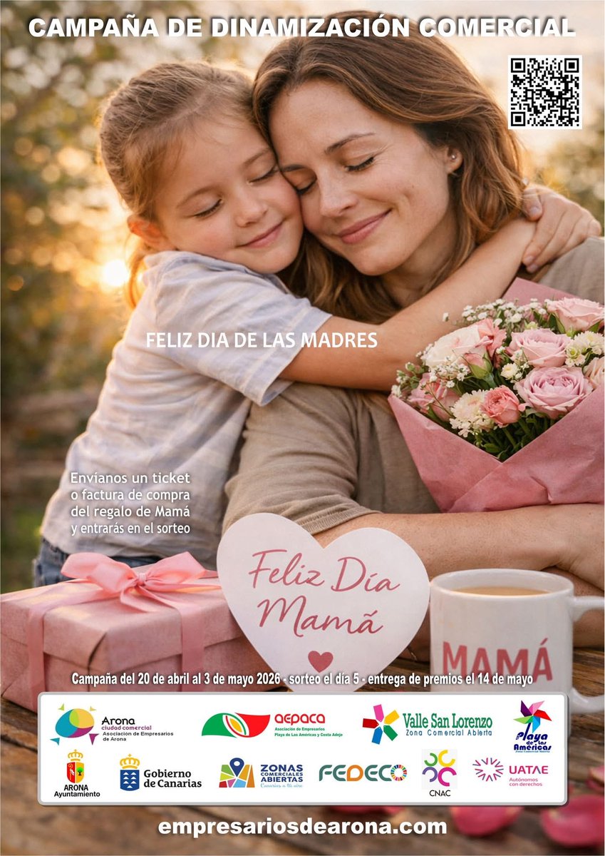 AECPArona's tweet photo. 🔵 Sorteados los premios de los empresarios de Arona con motivo de la campaña de dinamización comercial del #Díadeamadre 

https://t.co/1z0ZGBdOLo https://t.co/4DZ7vOu28L