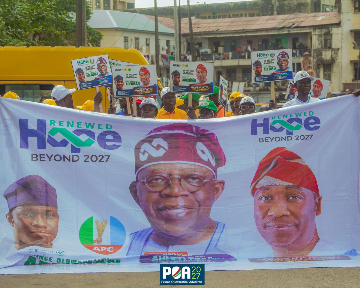 poamovement's tweet photo. The POA Movementgathered alongside party leaders, stakeholders, and supporters at the Special Congregational Prayer in honor of President Bola Ahmed Tinubu and Deputy Governor, Dr Kadri Obafemi Hamzat.

#POAMovement #ANewDawn #POA2027 #QualityRepresentation https://t.co/YEJ4SQvo4e