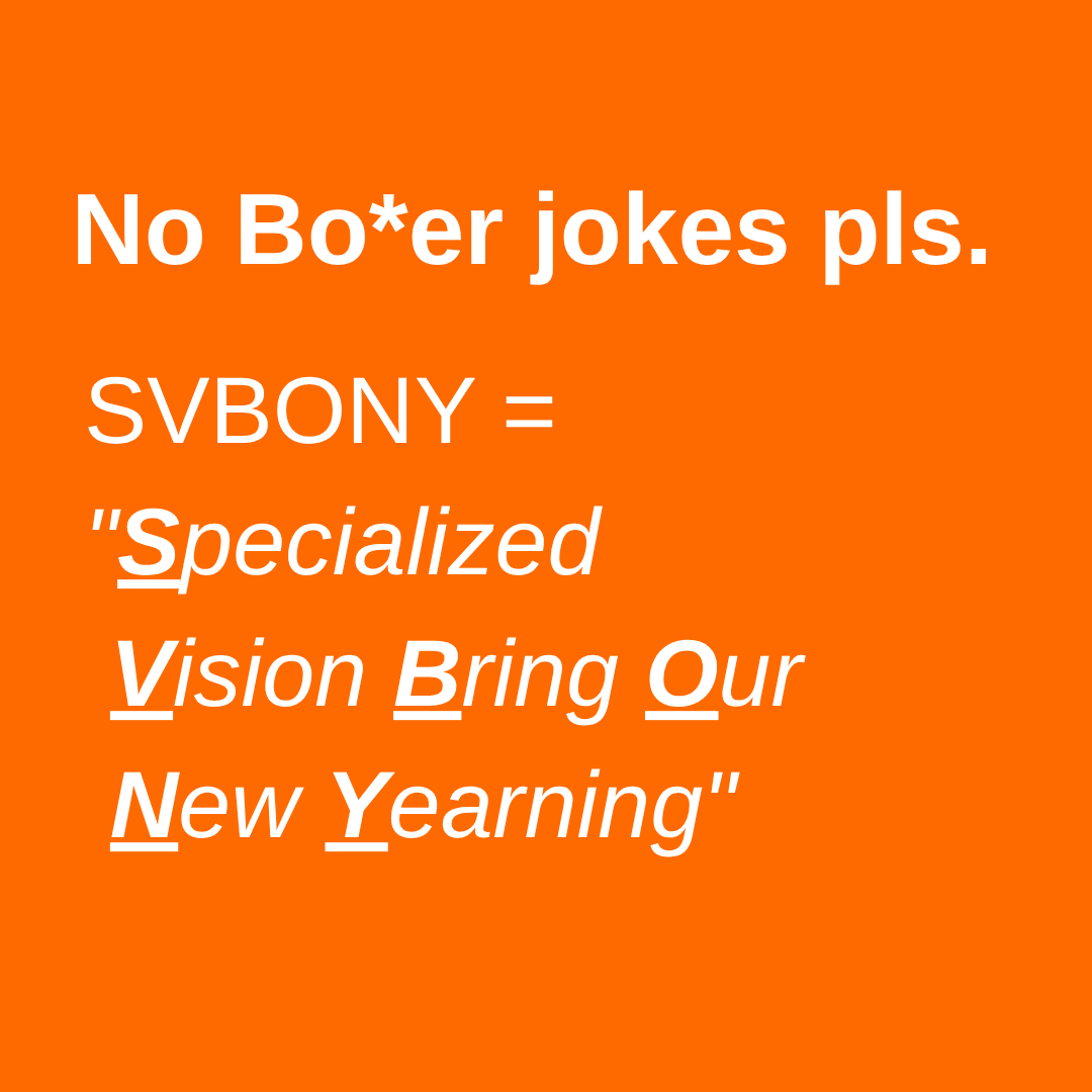 SvbonyGlobal's tweet photo. S.V.B.O.N.Y. - "Specialized Vision Bring Our New Yearning"
*we're lucky that the line doesn't give a weirder acronym🤓 #Svbony https://t.co/OFDrII3tXm