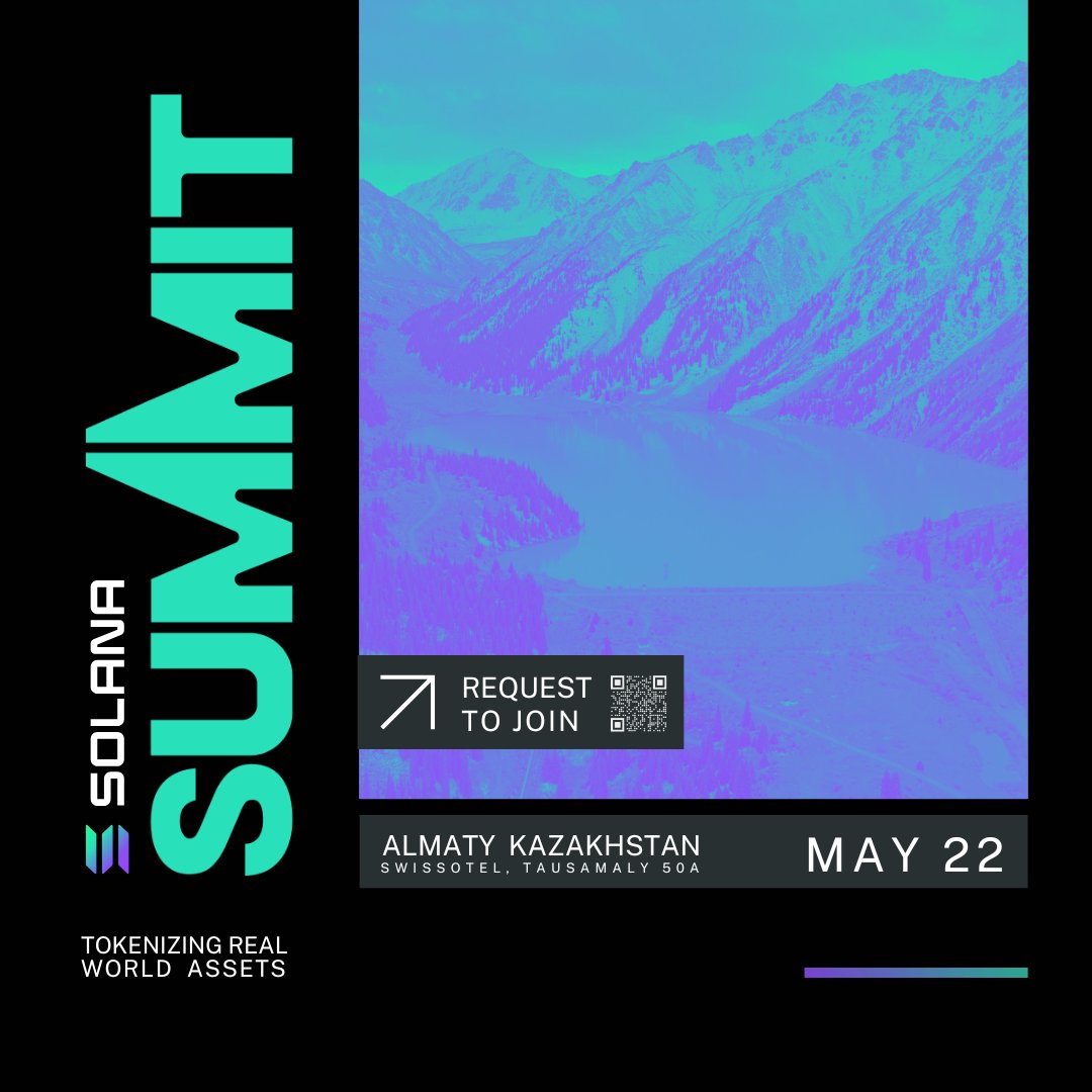 tashka_m's tweet photo. 🇰🇿  Big things are coming to Almaty!

I’m thrilled to support the Solana Summit Kazakhstan - the premier event for builders, creators, and innovators in the region 🚀

What to expect:
🔹 Deep dive into Real World Assets (RWA)
🔹 Networking with top ecosystem speakers & devs
🔹 Key updates on the future of Solana

📍 Where: Swissotel, Tausamaly 50A, Almaty 🗓 When: May 22
Don't miss the chance to network with the local Web3 community.

🎟 Request to join here: https://t.co/gzy3mI2imY

Stay updated: @superteamkz @solana  

See you there, builders!

#Solana #SolanaSummitKZ #Web3 #Almaty #RWA