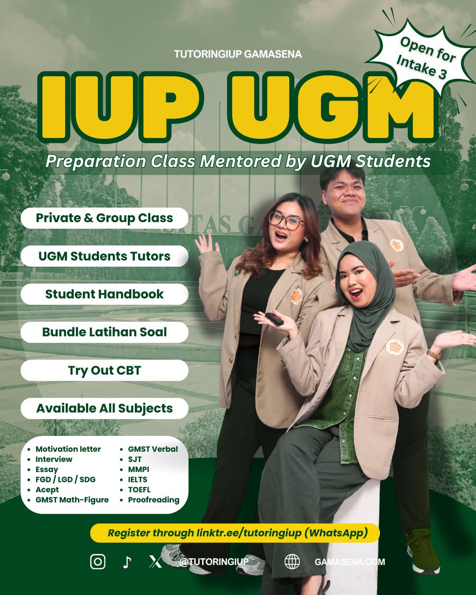 IUP UGM TUTORING GAMASENA tweet media