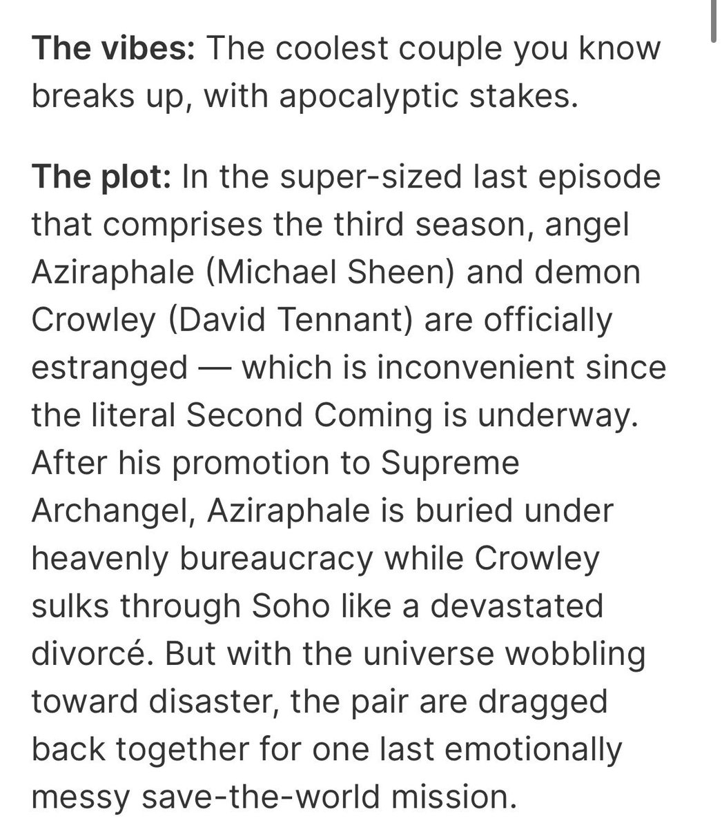 “The coolest couple you know breaks up, with apocalyptic stakes.” Yep, that sums it up pretty well 😆