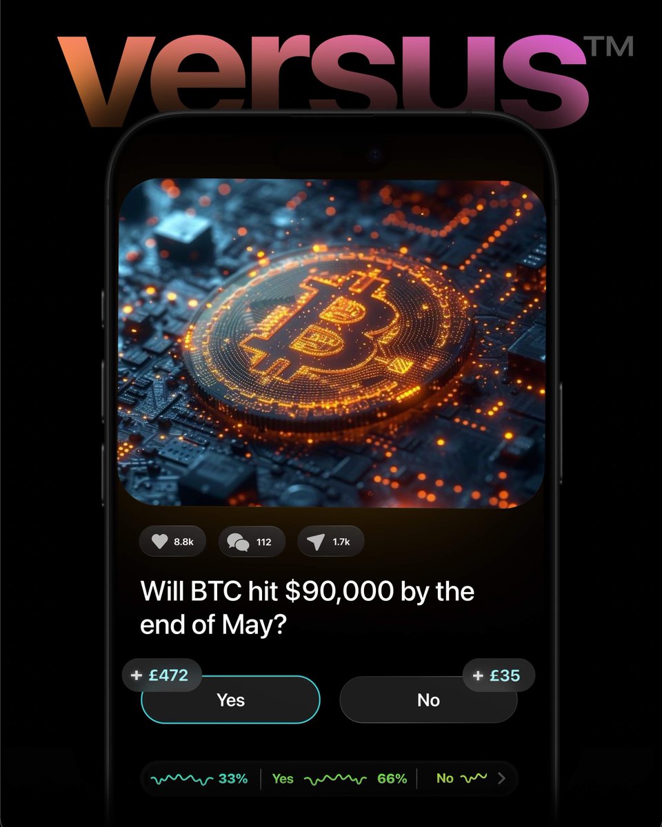 versusapp's tweet photo. Say hello to the UK's first legal prediction market.
