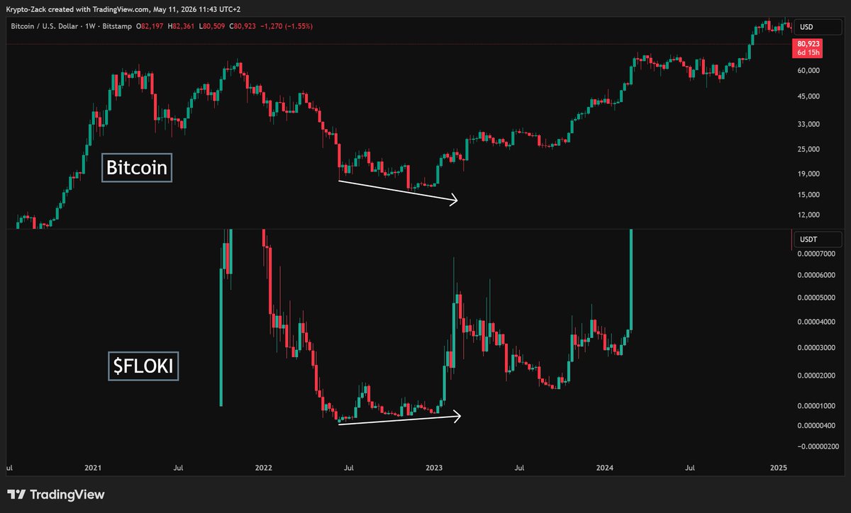 In 2022 ethereum:0xcf0c122c6b73ff809c693db761e7baebe62b6a2e, memecoins and Alts bottomed before Bitcoin 

This was exactly the time when I was accumulating, it was very hard to be hopeful or believe we will see a bull market again

 it felt like I was doing something very