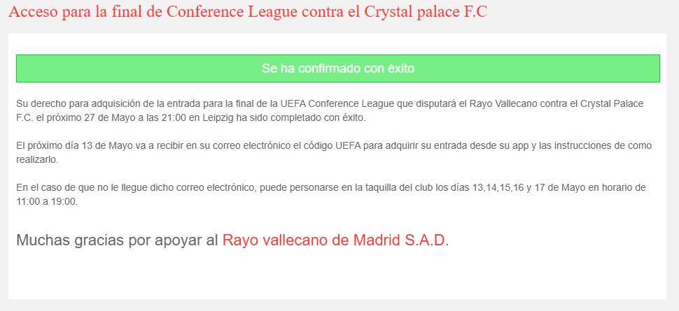 Pues ya estaría.

#RoadToLeipzig #ADRV #ConferenceLeague
