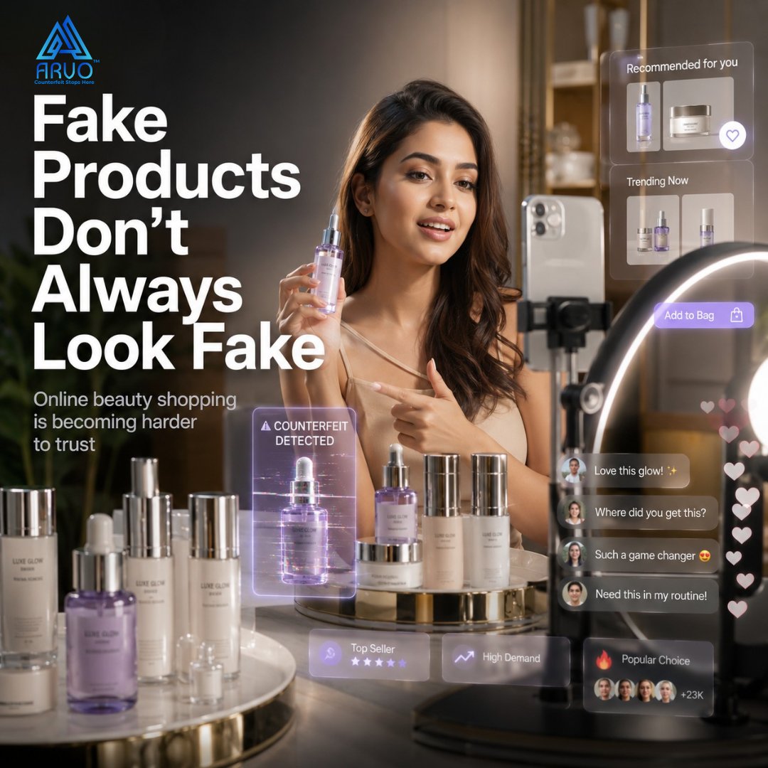 one_ARVO's tweet photo. Counterfeit beauty products no longer live in shady offline markets alone.

Today, fake products blend seamlessly into online recommendations, marketplace listings, and social-driven shopping experiences, making them harder to detect than ever before. https://t.co/Qu9UODnkWZ
