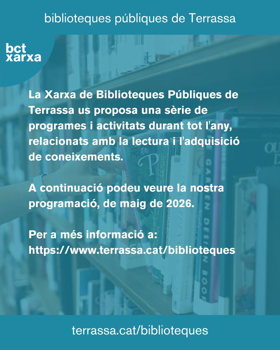 bctxarxa's tweet photo. Del 20 al 30 de maig:

Exposició:
"Treballs, drets i dignitat en clau feminista".

A la Biblioteca Central de Terrassa
(Passeig de les Lletres 1).

A càrrec de SETEM. Aquest mes de maig tindrà lloc la XXVI edició de la Campanya del Mes Mundial del Comerç Just.

Més info, a la BCT https://t.co/uZBDHqTzAY